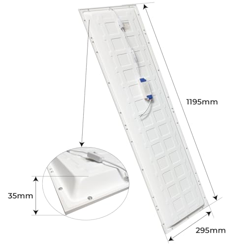 Panel LED Empotrable 120x30cm 48W regulable CCT con 5000 lumenes para techo 5