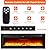 Zstar 60" Electric Fireplace in-Wall Recessed and Wall Mounted with Remote Controls 12 Realistic 3D Flame Colors, 750/1500 W Heater with Timer Adjustable Flame Color and Brightness, Log and Crystals