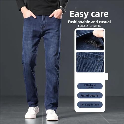 Men's Baggy Jeans Oversized Straight Denim Pants Loose Wide Leg Business Casual Winter Streetwear Trousers2