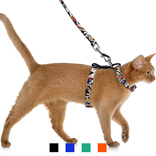 Supet Cat Harness and Leash Escape Proof for Small Large Cats, Adjustable Cat Collars Harnesses & Leashes for Walking…