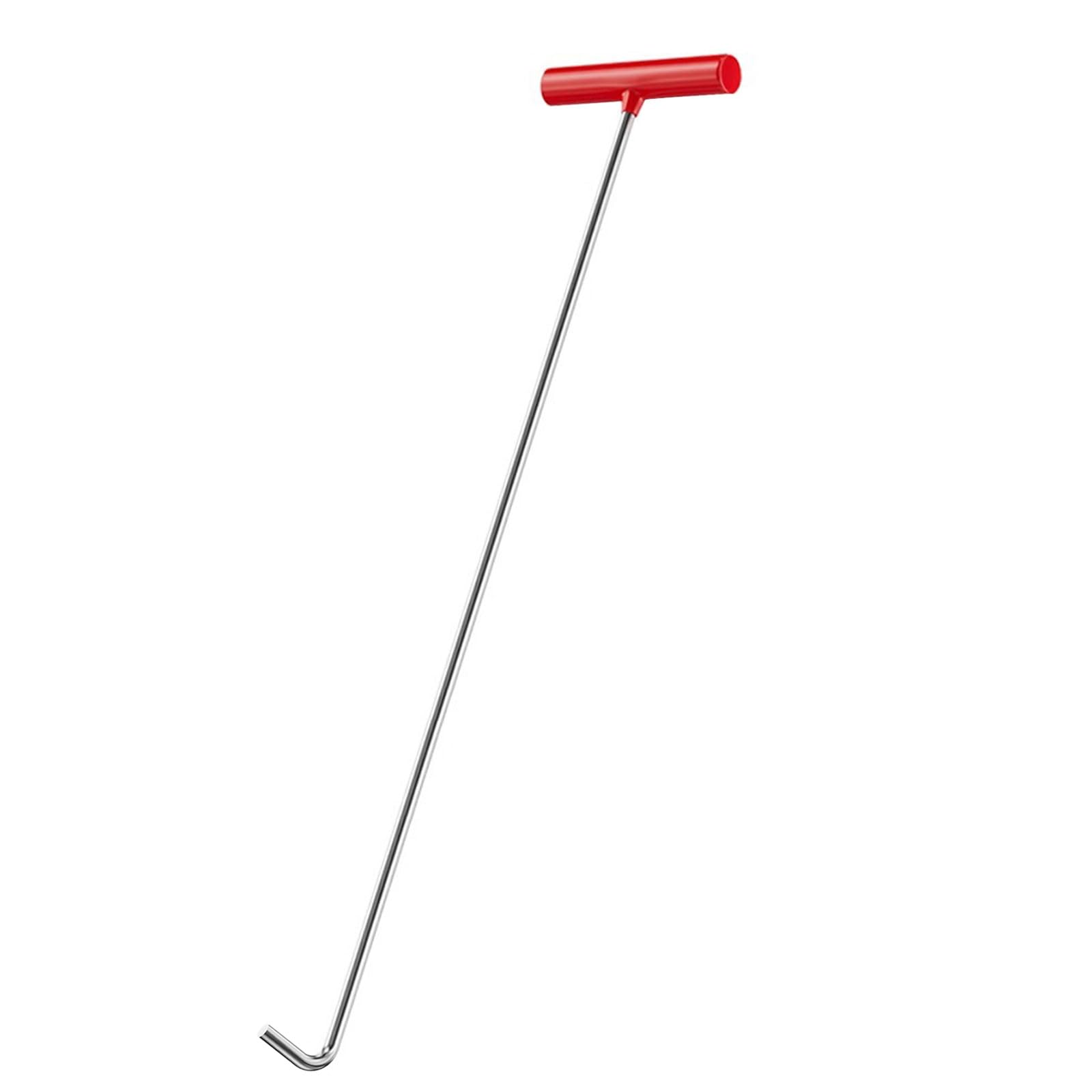Pxzh Industrial Strength 8Mm Manhole Hook With Nonslip Grip Ideal For Contractors And Home Use Opening Heavy Drain Covers Manhole Cover Puller