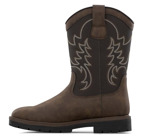 Lugz Men's Cowboss Steel Toe Boot, Dark Brown/Coffee/Black, 11 M by Lugz - Used condition - Image 5