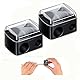 2 Stück Makeup Sharpener Anspitzer, Spitzer Kosmetikstifte, Kosmetik Bleistift Anspitzer Augen Make up-Bleistiftspitzer Kosmetikspitzer für Augenbrauenstift, Lipliner, Eyeliner Bleistift