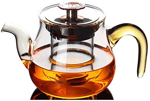 Théière en verre anti-brûlure 620ml avec infuseur pour thé sans résidu
