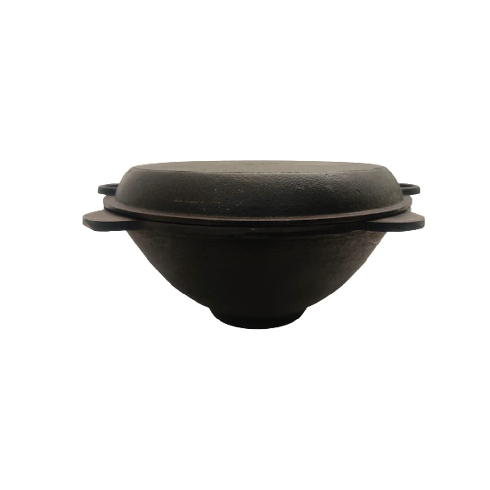 Grillpeter Kazan Gusseisen 22 Liter Deckel-Pfanne Kasan