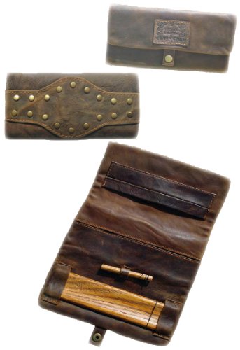 Blague à tabac oRIGINAL kAVATZA wild thing en cuir lisse patchouliWorld brun ancien