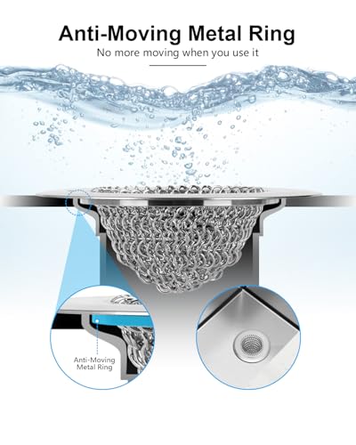 WOKDADA Reversible Kitchen Sink Strainer, Easy-to-Clean 304 Stainless Steel Sink Drainer, Replacement for Kitchen Sink Basket, Anti-Clogging, Patented Handmade Kitchen Sink Plug - Image 6