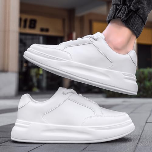 Women's Platform Fashion Sneakers Thick Sole Suede Genuine Leather Classic Rubber Gum Sole Low Top Casual Walking Shoes