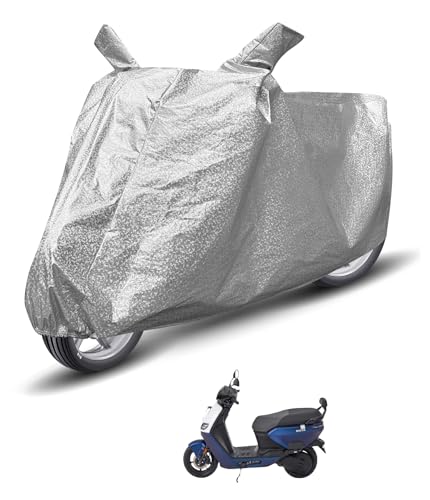 Image of Auto Hub Waterproof Scooty Cover Compatible with Ather Rizta Dustproof, UV Protection Two Wheeler Scooty Ather Rizta Cover - Metallic Silver