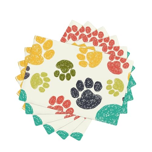 Sets de table en lin patte de chien napperons haut de gamme - 2