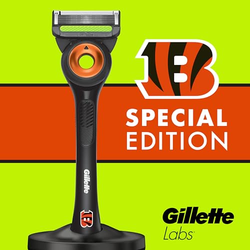 Gillette Labs Special NFL Bengals Edition Shaving Razor for Men - 1 Handle, 1 Razor Blade Refill, Perfect for Game Day Grooming, GilletteLabs with Exfoliating Bar - image 7