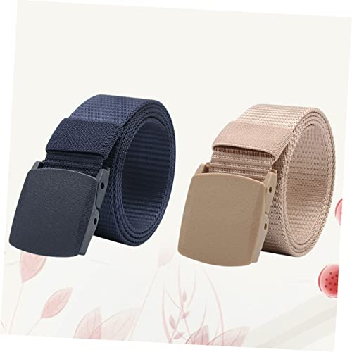 Homoyoyo Pcs Canvas Belt Men's Casual Waist Band Plastic Buckle Comfortable and Breathable for Everyday Use3