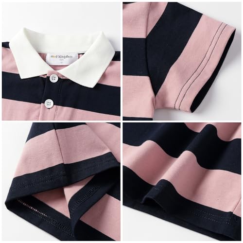 Image of Mud Kingdom Boys Polo Shirt Short Sleeve School Uniform Pique Polo Summer