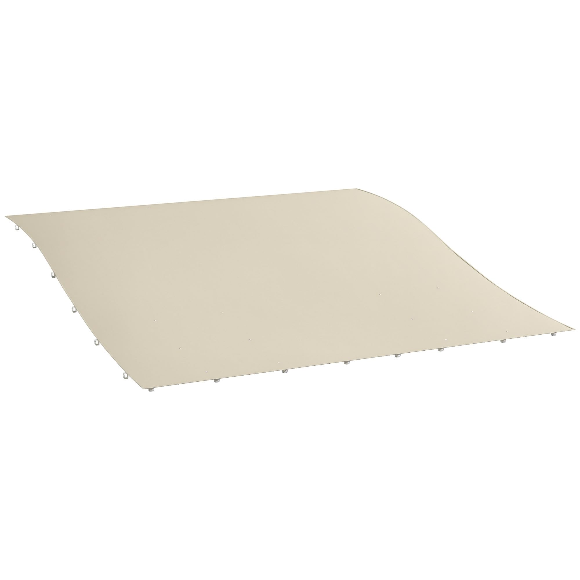 Outsunny Telo di Ricambio per Pergola da Giardino 3x3 m con 16 Fori di Drenaggio, Ganci e Anelli, Copertura per Gazebo Pergola in Poliestere, Beige