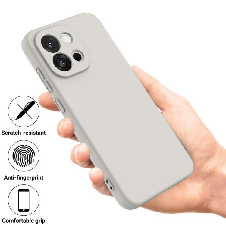 Image of DIZORO Compatible with Oneplus 13s 5G Back Cover with Upgraded Square Edges for Camera Protection Shockproof Flexible Matte Liquid Silicone Mobile Phone Case (New Stone)