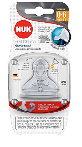 NUK Bico Fc Advanced Silicone Liq. Média Consistência S1 - Tam 1 (0-6 Meses)-Tamanho M