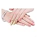6Pcs Fashion Simple Finger Nail Ring Retro Alloy Fingernails Ring Finger Tip Rings Fingernail Protective Cover Nail Decoration Tool for Women Ladies Girls (Gold)