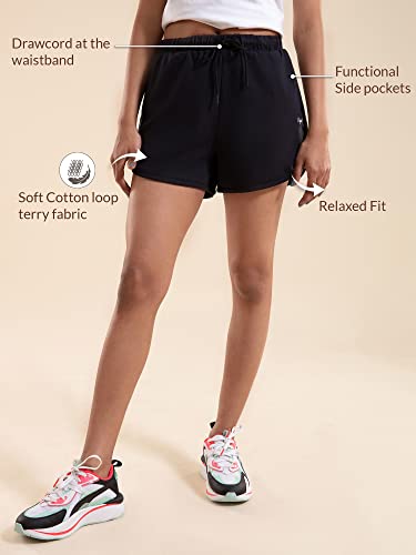 Image of NYKD Solid Cotton Shorts for Women with Pocket | Casual, Sports, Night Wear - NYK039