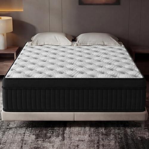 Matelas 160x200 cm | Hybride Matelas à Ressorts ensachés | Épaisseur 25 cm | Mousse a Memoire de Forme Haute Densite | Durable & Respirant | Matelas 2...