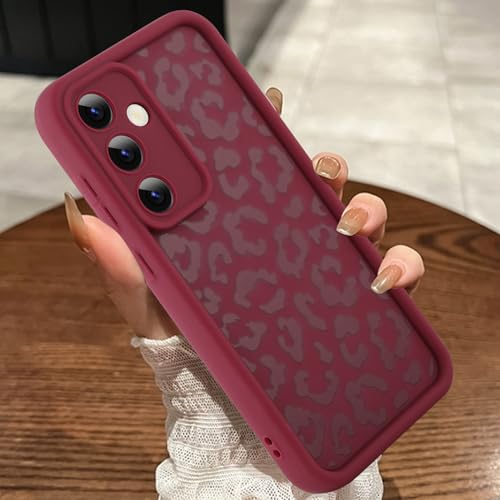 Image of Compatible with Samsung Galaxy S24 FE Case, Wine Red