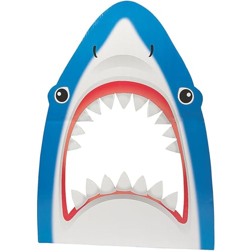 Shark Cardboard Cutout Photo Booth Prop (3 feet Tall) Shark Party Decor