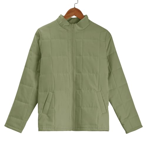 Women's Quilted Lightweight Jackets Casual Puffer Jacket Warm Winter Bomber Coats Oversized Zip Up Outerwear Pockets4