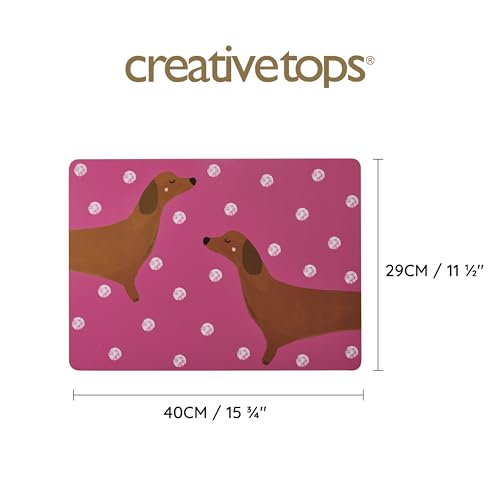 Sets de table en liège motif chien Creative Tops pour table préservée