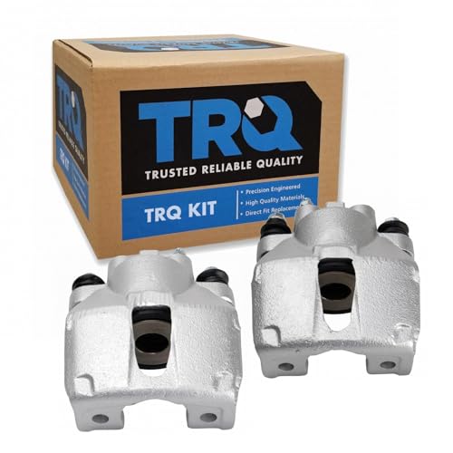 Image of TRQ Rear Brake Caliper Set Zinc Coated Hardware Compatible with 1997-2002 Ford Expedition 1999-2004 F-150 1997-1999 F-250 2002 Lincoln Blackwood 1998-2002 Navigator 2003-2011 Town Car