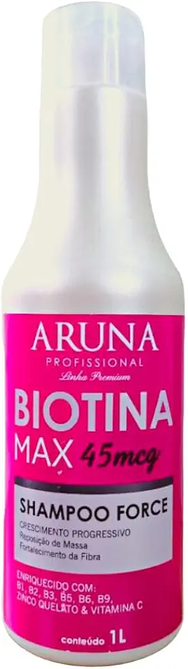 Shampoo Force Biotina Max 1L Aruna Cosméticos – Crescimento Acelerado, Fortalecimento e Nutrição Profunda