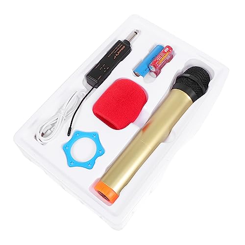 GLSTOY 1 PC Microfone Sem Fio Microfone Dourado Microfone Sem Fio Condensador Microfone Conjunto De