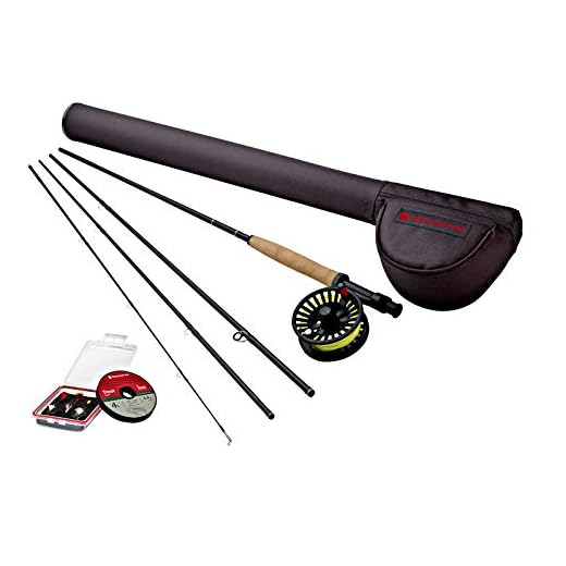 Redington Fly Fishing Combo Kit, Topo Outfit Rod with Crosswater Reel, 4pc, 5 WT 9-Foot