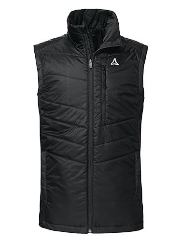 Schöffel Herren Hybrid Vest Stams M, Outdoor Weste mit 4D BODY MAPPING, strapazierfähige, atmungsaktive Funktionsweste mit Taschen, black, 54