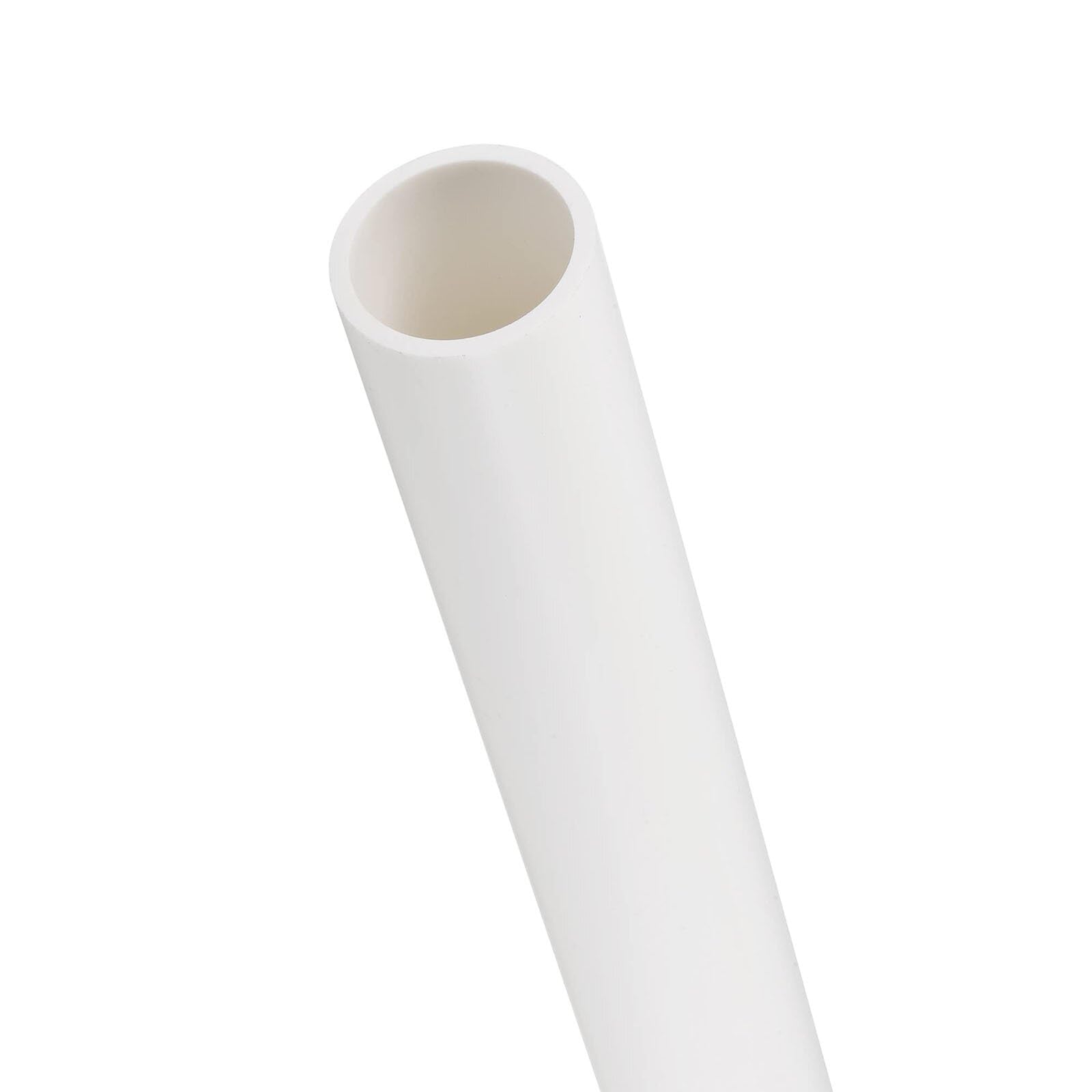 16mm ID 20mm OD PVC Rigid Round Pipe, 0.35M Length Plastic Tube, High Impact Straight Duct Channel for DIY Decoration, Water Cooling System, Fish Tank, Decoration, Cable Sleeve, White