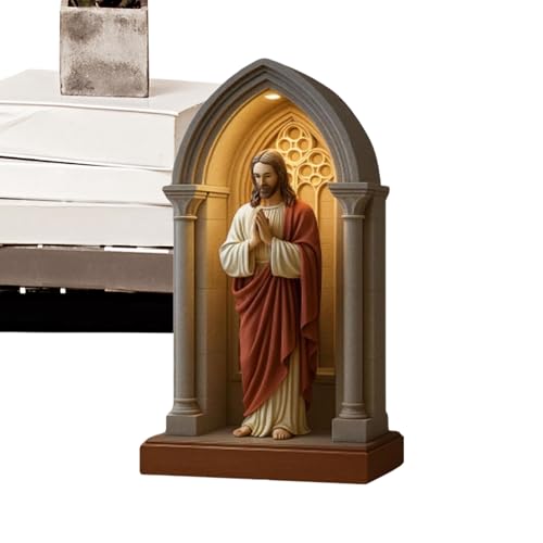 Generico Lume Notturno Religioso,Lampada a LED a Forma di Statua | Lume Devozionale Per Camera Da Letto Angolo Lettura Libreria Caffetteria Studio Libreria Soggiorno