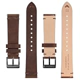BISONSTRAP Antyczny skórzany pasek do zegarka, paski zastępcze dla mężczyzn, szybkie uwalnianie, szerokość paska 18 mm 20 mm 22 mm, różne kolory, 24mm, Vintage