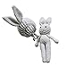 Sombrero con Muñeca de Conejo para Bebés Juguetes Blandos Decoración de Dormitorio - Blanco, 1