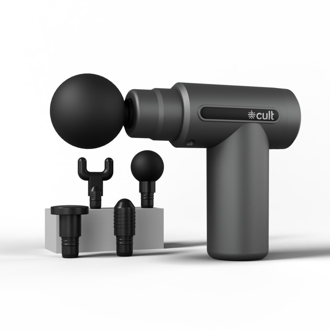 Cult Impact Deep tissue massage gun, 3000mAh battery, 6-speed intensity, Silicone round head, Full body gun massager.