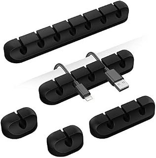 Cable Clips, Cable Management Cord Organizer, 5 Packs Self Adhesive Cord Holder