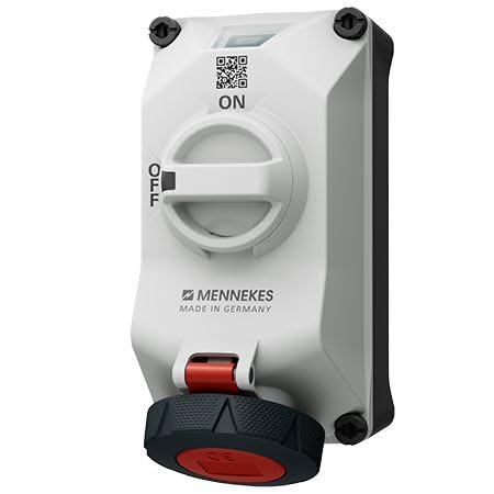 Prise 4P MENNEKES DUOi 400V 16A pour montage mural étanche IP69