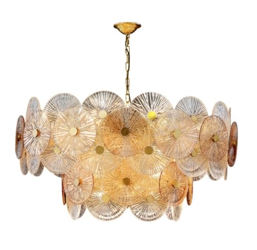 SOCUY Chandelier Ceiling Lights Glass Chandelier Iron Ceiling Light Modern Pendant Light For Bedroom Kitchen Living Room Room Dining Pendant Light Chandeliers(100cm)