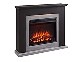 FLAMME Mardella Electric Fireplace Suite 29" 2 kW Fireplace Insert and Surround with Remote Control (Espresso Oak)