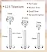 TupMi 3Pcs 16G Titanium Internally Threaded Nose Stud 6mm 8mm 10mm Handmade G23 Internal Thread Flat Back Cartilage Earrings Tragus/Conch/Helix/Medusa/Lip/Labret Piercing Jewelry Silver 16G