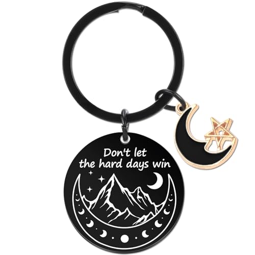 INCOK Acotar Gifts Keychain - A Court of Thorns and Roses Merch, Don't Let The Hard Days Win Merch,...