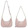 David Jones - Damen Kleine Umhängetasche - Frau Kette Schultertasche PU Leder - Handtasche Kettenhenkel Crossbody Bag - Trendy Tasche Mode Abendtasche Kettentasche Pochette Clutch Party - Rosa #3