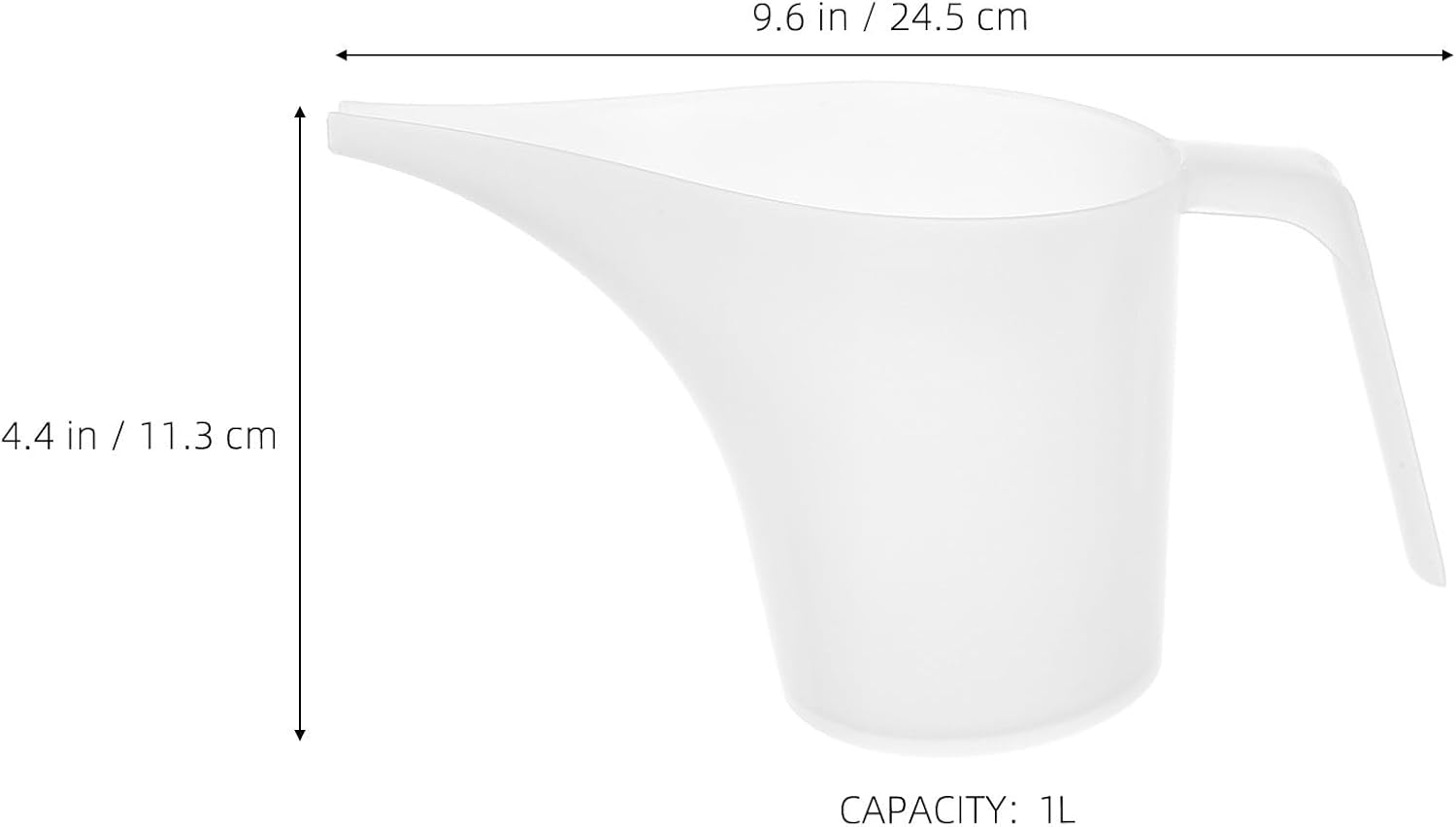 Plastic Measuring Cups Multipurpose Use 4pcs with Long Spout 1l Capacity for Accurate Measurements in Laboratories and Plant Watering