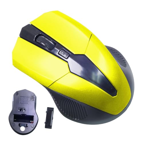 Mouse wireless 2,4 G – Mouse ottico USB per computer, dispositivi a batteria, sensore di tracciamento liscio, design ergonomico, comodo strumento | Accessorio multiuso per PC per notebook, scuola