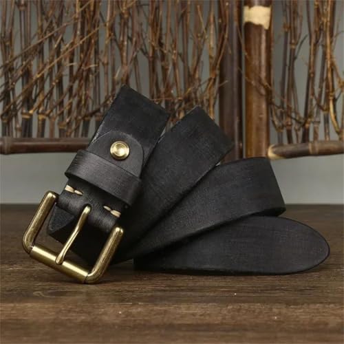 Men's Wide Cowhide Pin Buckle, Business Casual Jeans Belt3