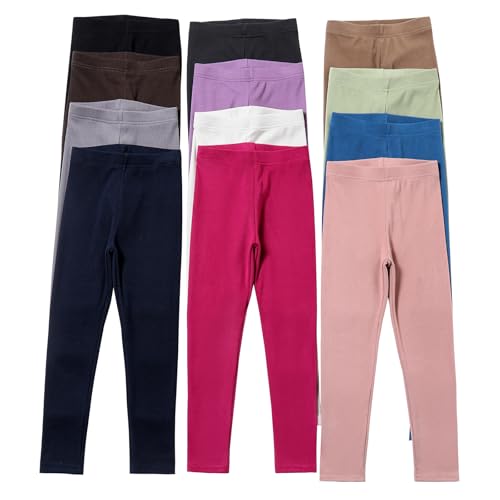12 Pack Girls Dance Leggings for Toddler High Waisted Pants Kids Soft School Wearing2