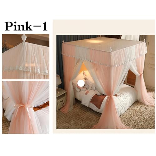 Toldo de ensueño con encaje bordado para decoración elegante de camas infantiles 7