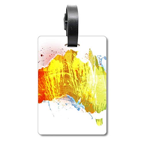 Étiquette valise de voyage Australie colorée et porte-nom bagage